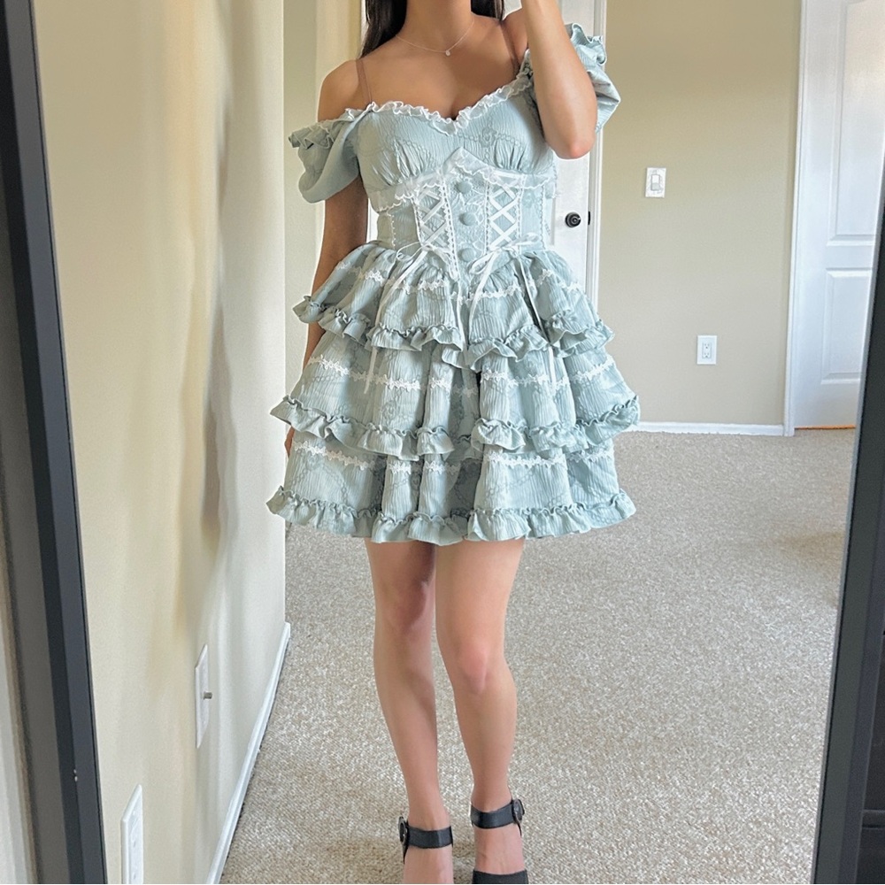 🛑LAST CHANCE🛑 NWT Ocelot Mint Sweet Lolita OP Princess Dress - Picture 6 of 12